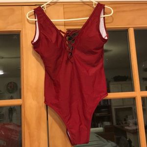 Wine one piece from cupshe